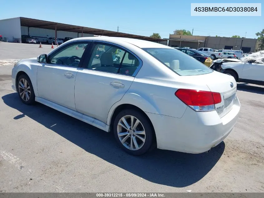 2013 Subaru Legacy 2.5I Premium VIN: 4S3BMBC64D3038084 Lot: 39312215