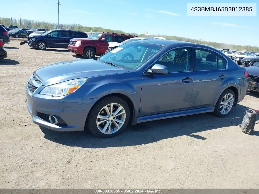 2013 Subaru Legacy 2.5I Limited VIN: 4S3BMBJ65D3012385 Lot: 39328985