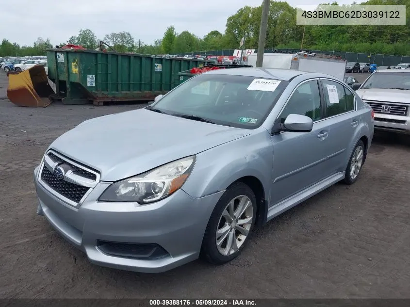 2013 Subaru Legacy 2.5I Premium VIN: 4S3BMBC62D3039122 Lot: 39388176