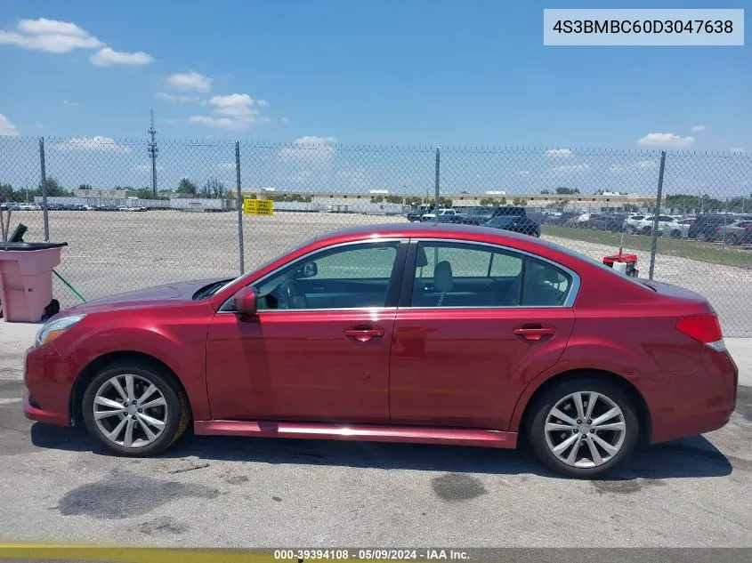 2013 Subaru Legacy 2.5I Premium VIN: 4S3BMBC60D3047638 Lot: 39394108