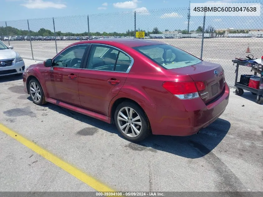 2013 Subaru Legacy 2.5I Premium VIN: 4S3BMBC60D3047638 Lot: 39394108