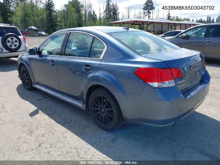 2013 Subaru Legacy 2.5I Limited VIN: 4S3BMBK65D3043702 Lot: 39467452