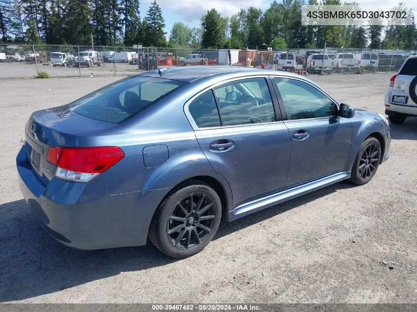 2013 Subaru Legacy 2.5I Limited VIN: 4S3BMBK65D3043702 Lot: 39467452