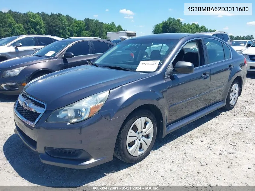 2013 Subaru Legacy 2.5I VIN: 4S3BMBA62D3011680 Lot: 39472081