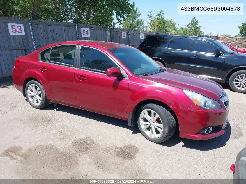 2013 Subaru Legacy 2.5I Premium VIN: 4S3BMCC65D3004578 Lot: 39972828