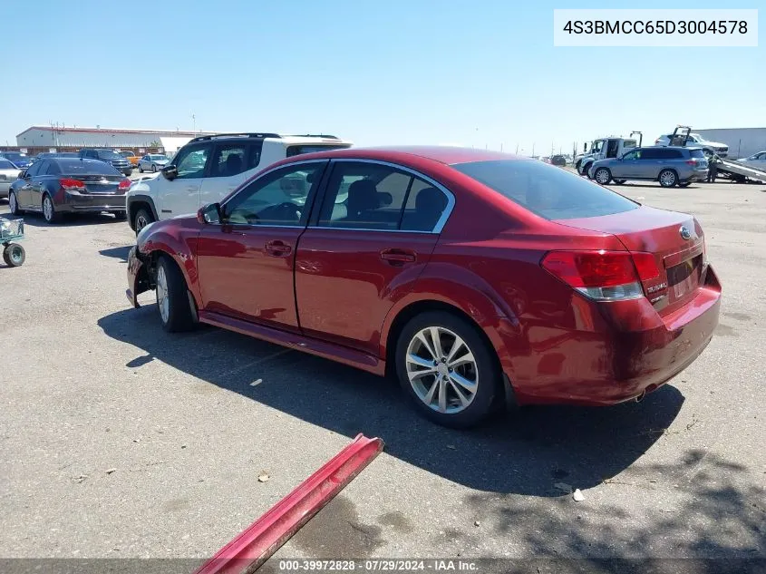 2013 Subaru Legacy 2.5I Premium VIN: 4S3BMCC65D3004578 Lot: 39972828