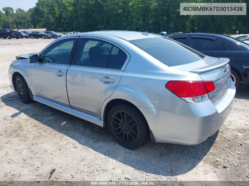 2013 Subaru Legacy 2.5I Limited VIN: 4S3BMBK67D3013438 Lot: 39981919