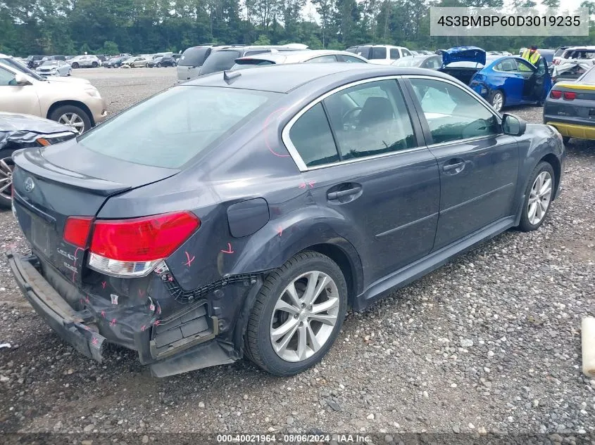 2013 Subaru Legacy 2.5I Limited VIN: 4S3BMBP60D3019235 Lot: 40021964