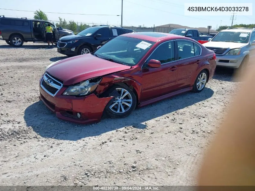 4S3BMCK64D3033278 2013 Subaru Legacy 2.5I Limited