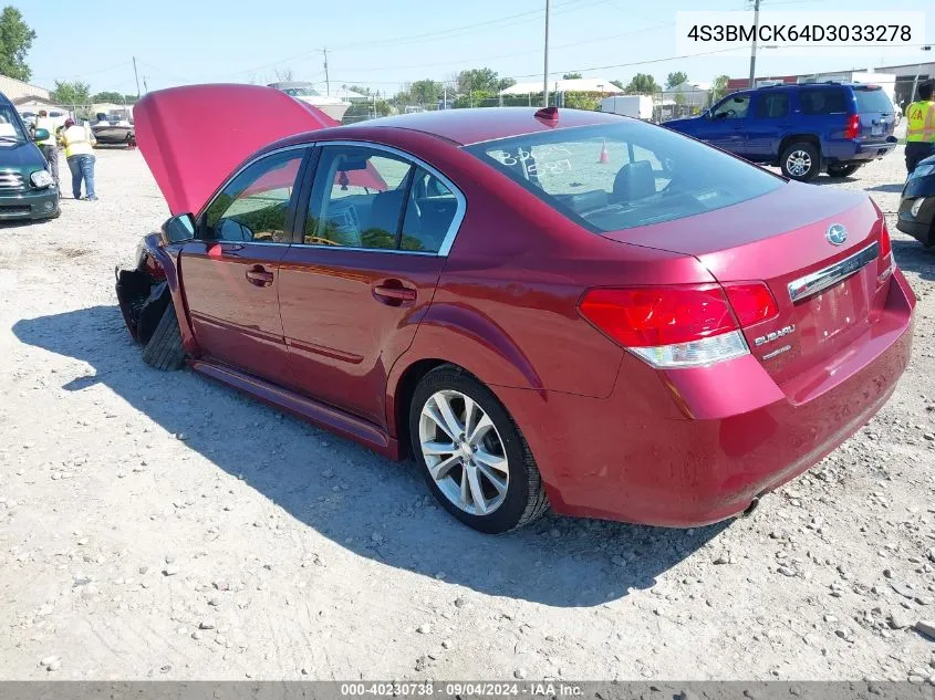 4S3BMCK64D3033278 2013 Subaru Legacy 2.5I Limited