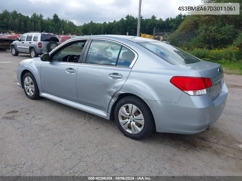 2013 Subaru Legacy 2.5I VIN: 4S3BMBA67D3011061 Lot: 40296304