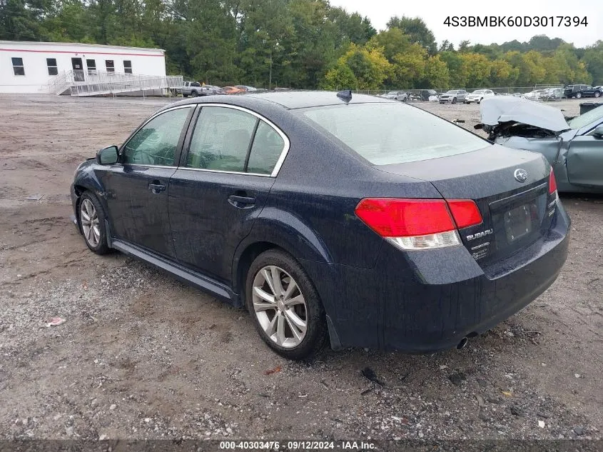 2013 Subaru Legacy 2.5I Limited VIN: 4S3BMBK60D3017394 Lot: 40303476