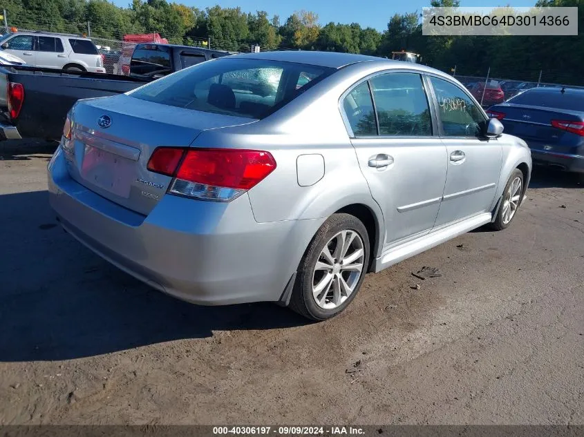 2013 Subaru Legacy 2.5I Premium VIN: 4S3BMBC64D3014366 Lot: 40306197