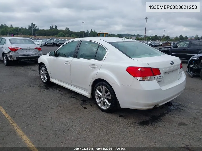 2013 Subaru Legacy 2.5I Limited VIN: 4S3BMBP60D3021258 Lot: 40335218