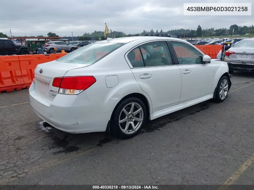 2013 Subaru Legacy 2.5I Limited VIN: 4S3BMBP60D3021258 Lot: 40335218