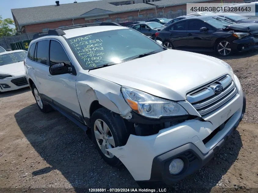 2014 Subaru Legacy Outback VIN: 4S4BRGBC1E3284643 Lot: 12038591