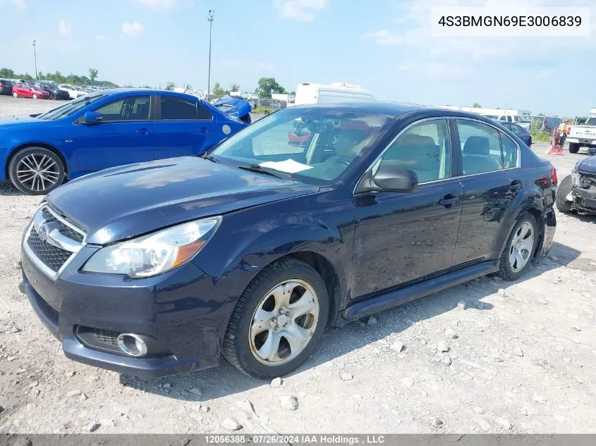 2014 Subaru Legacy 2.5I Limited VIN: 4S3BMGN69E3006839 Lot: 12056388