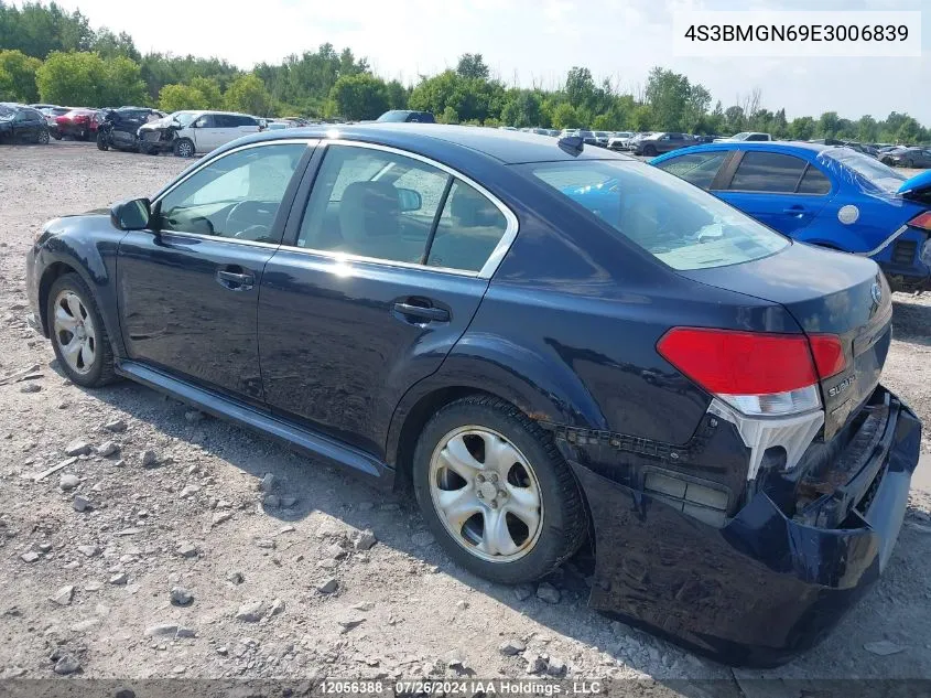 2014 Subaru Legacy 2.5I Limited VIN: 4S3BMGN69E3006839 Lot: 12056388