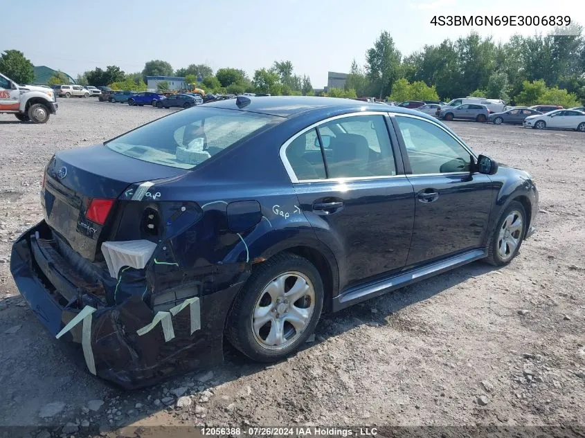 4S3BMGN69E3006839 2014 Subaru Legacy 2.5I Limited