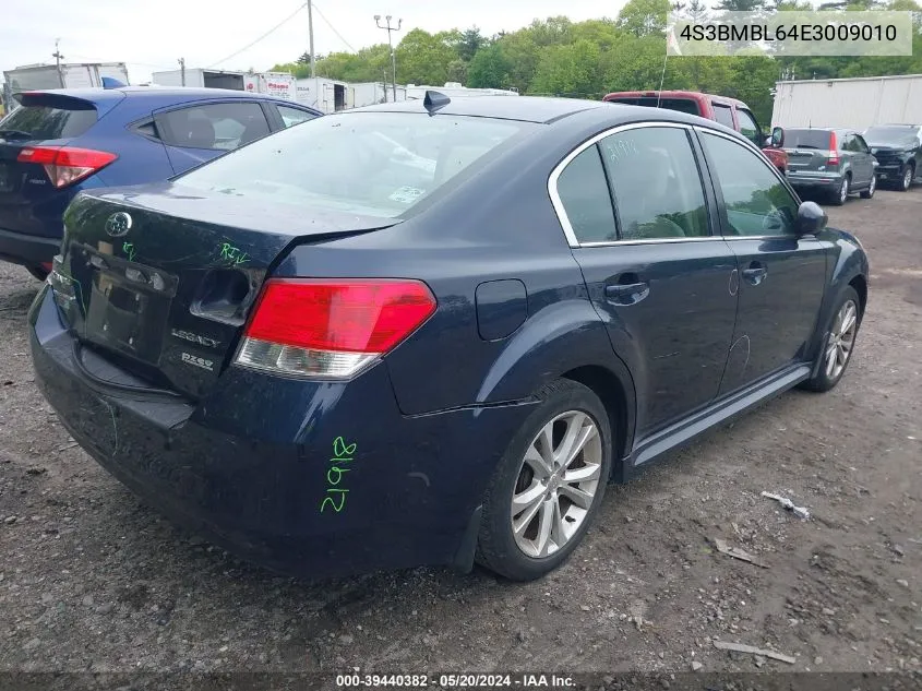 4S3BMBL64E3009010 2014 Subaru Legacy 2.5I Limited