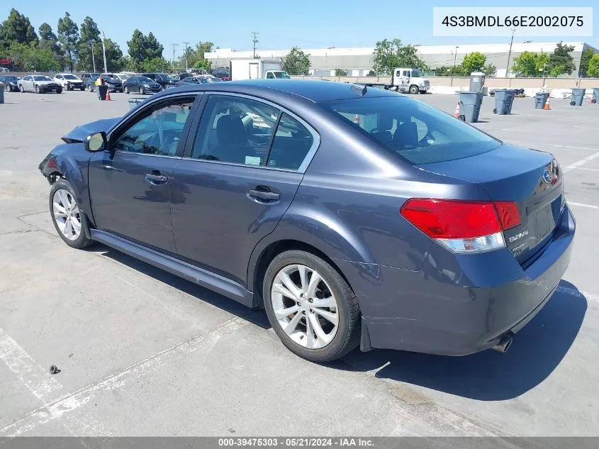 2014 Subaru Legacy 3.6R Limited VIN: 4S3BMDL66E2002075 Lot: 39475303