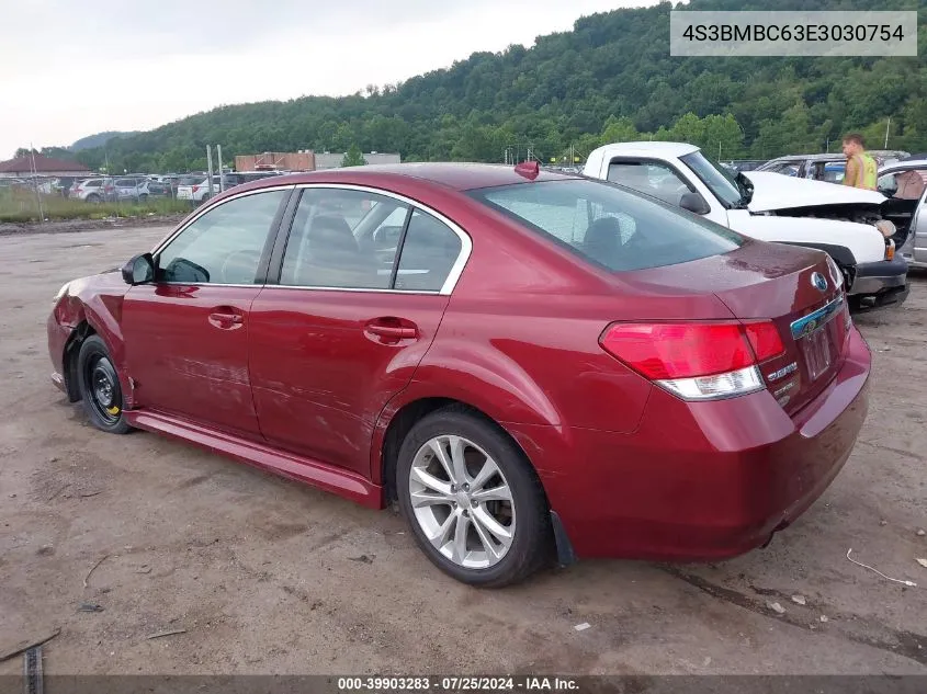 2014 Subaru Legacy 2.5I Premium VIN: 4S3BMBC63E3030754 Lot: 39903283