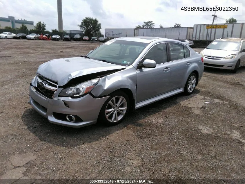 2014 Subaru Legacy 2.5I Limited VIN: 4S3BMBL65E3022350 Lot: 39952649