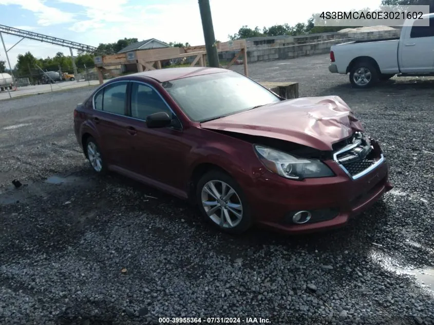 2014 Subaru Legacy 2.5I VIN: 4S3BMCA60E3021602 Lot: 39955364