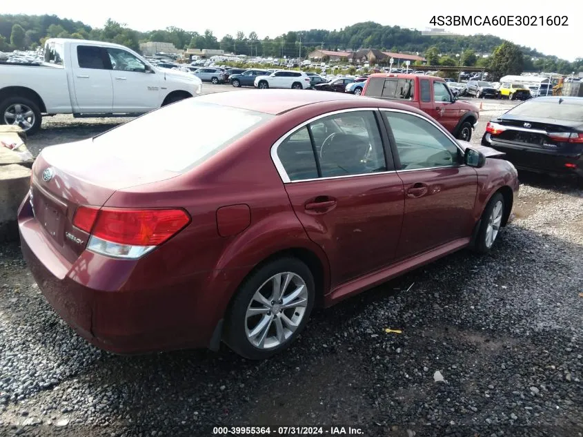 4S3BMCA60E3021602 2014 Subaru Legacy 2.5I