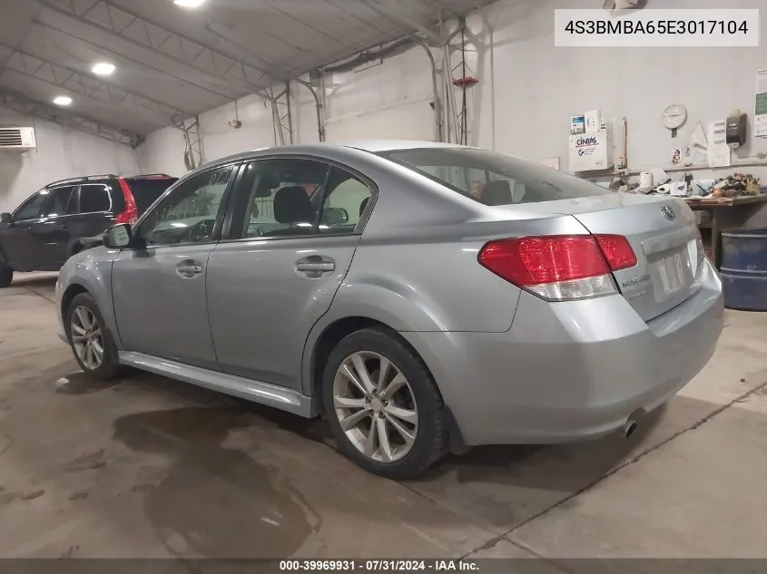 2014 Subaru Legacy 2.5I VIN: 4S3BMBA65E3017104 Lot: 39969931