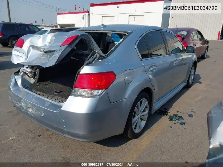 2014 Subaru Legacy 2.5I Premium VIN: 4S3BMBC61E3034799 Lot: 39982897