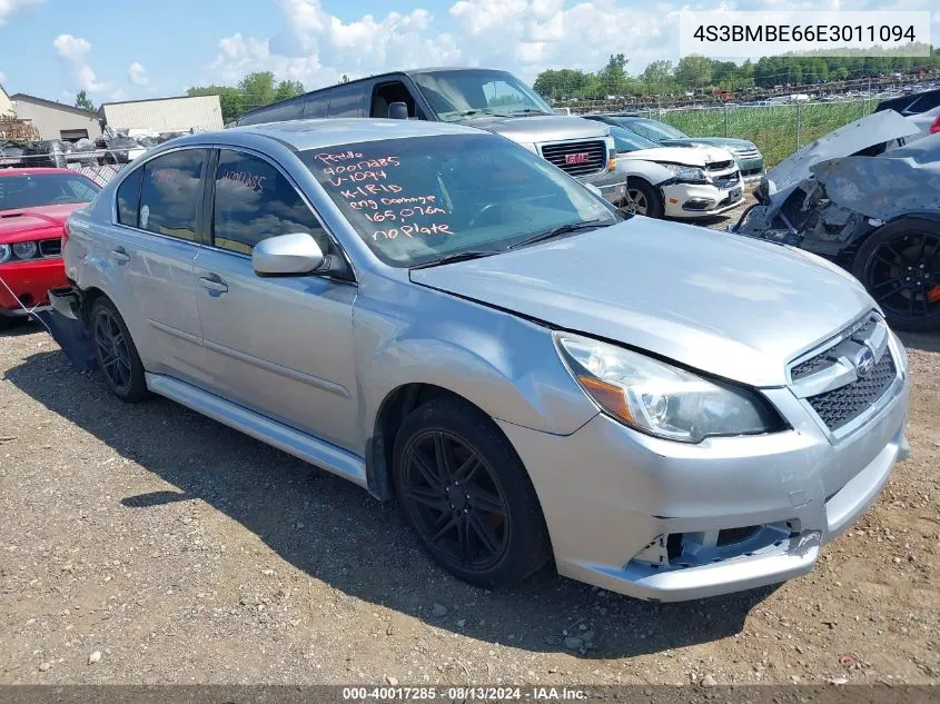 2014 Subaru Legacy 2.5I Premium VIN: 4S3BMBE66E3011094 Lot: 40017285