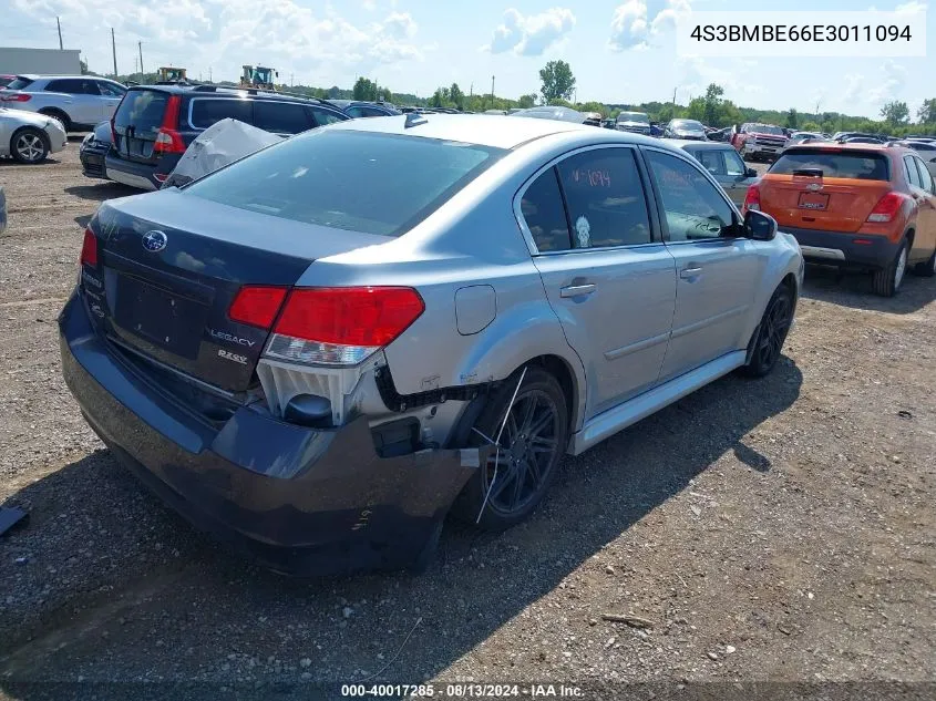 2014 Subaru Legacy 2.5I Premium VIN: 4S3BMBE66E3011094 Lot: 40017285