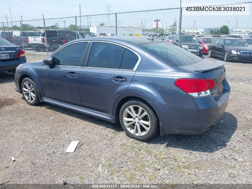 2014 Subaru Legacy 2.5I Premium VIN: 4S3BMCC63E3038021 Lot: 40033111