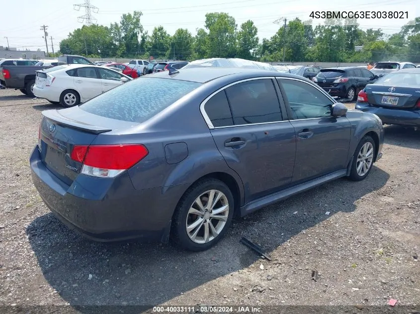 2014 Subaru Legacy 2.5I Premium VIN: 4S3BMCC63E3038021 Lot: 40033111