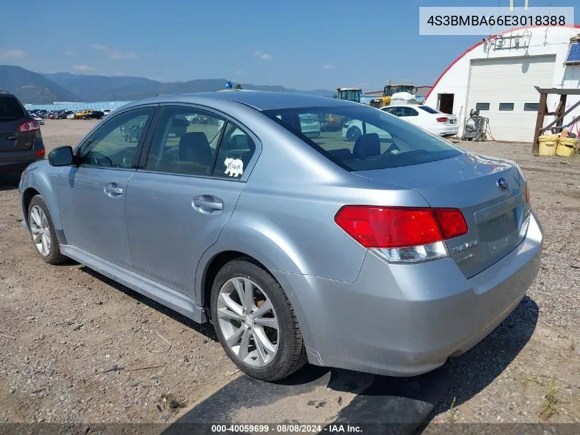 2014 Subaru Legacy 2.5I VIN: 4S3BMBA66E3018388 Lot: 40059699