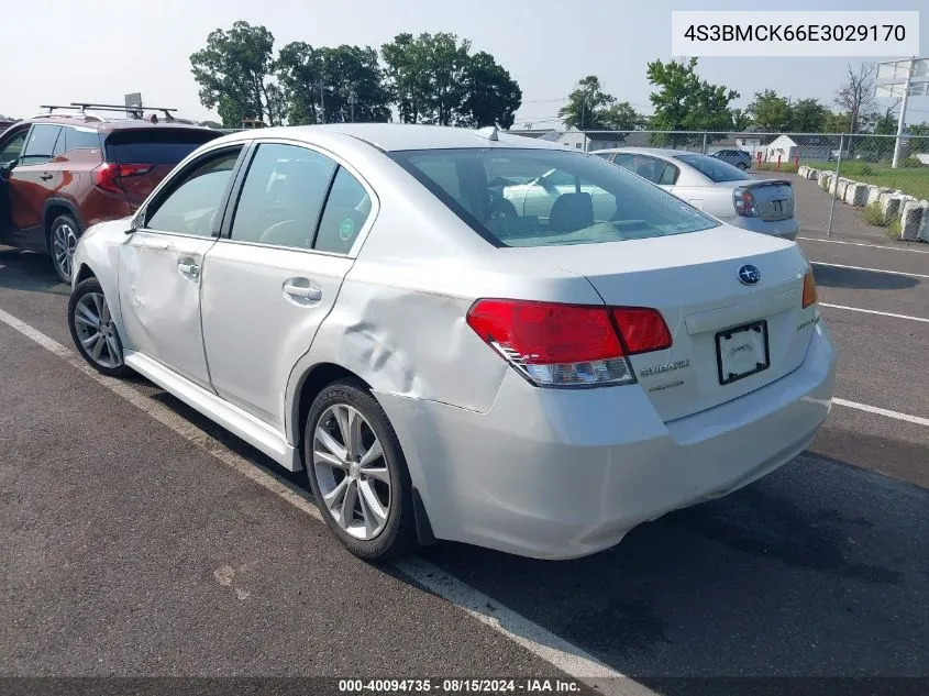 2014 Subaru Legacy 2.5I Limited VIN: 4S3BMCK66E3029170 Lot: 40094735