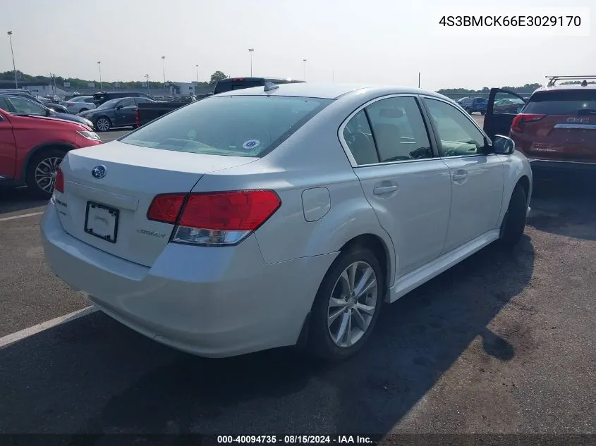 2014 Subaru Legacy 2.5I Limited VIN: 4S3BMCK66E3029170 Lot: 40094735