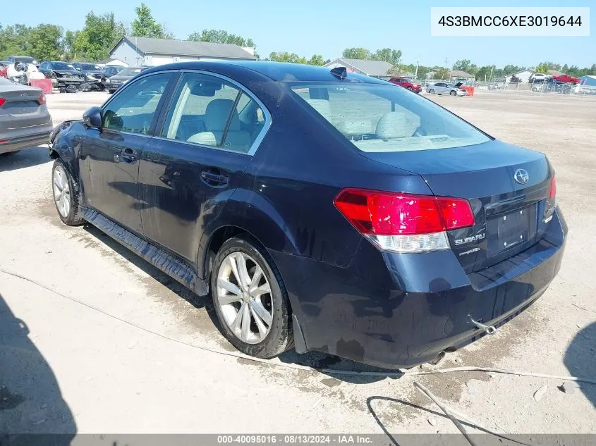 2014 Subaru Legacy 2.5I Premium VIN: 4S3BMCC6XE3019644 Lot: 40095016