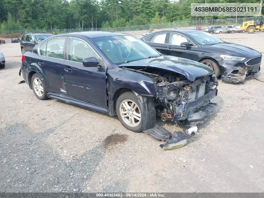 2014 Subaru Legacy 2.5I Premium VIN: 4S3BMBD68E3021191 Lot: 40103482