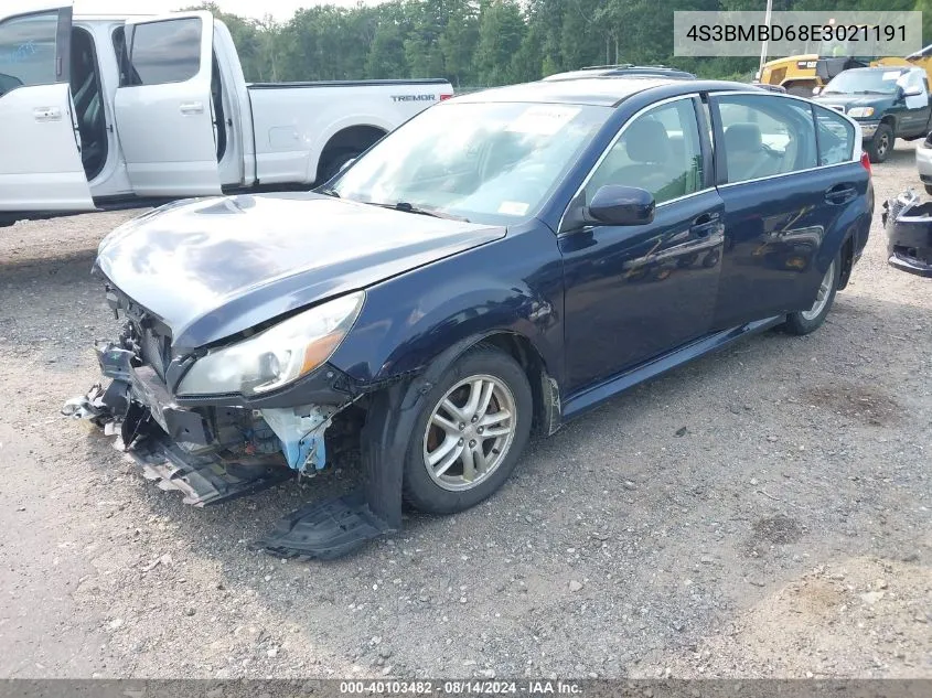 2014 Subaru Legacy 2.5I Premium VIN: 4S3BMBD68E3021191 Lot: 40103482