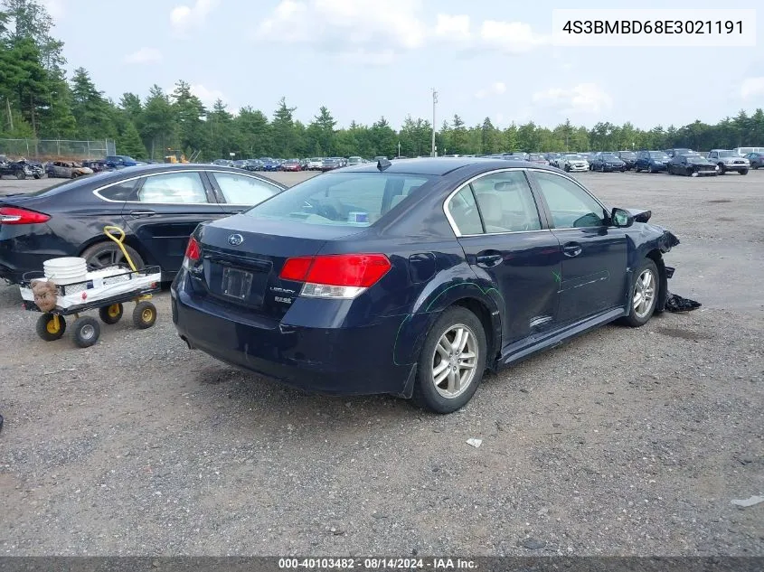 2014 Subaru Legacy 2.5I Premium VIN: 4S3BMBD68E3021191 Lot: 40103482