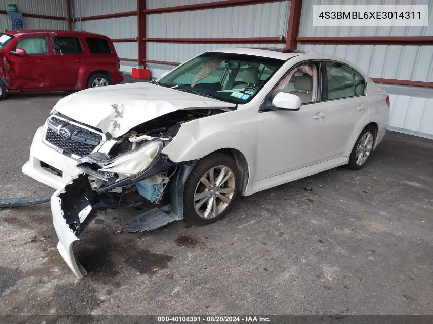 4S3BMBL6XE3014311 2014 Subaru Legacy 2.5I Limited