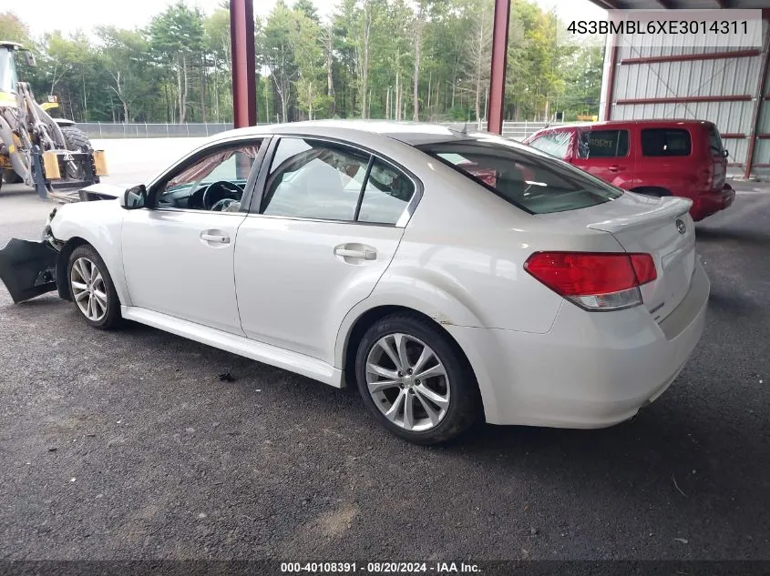 2014 Subaru Legacy 2.5I Limited VIN: 4S3BMBL6XE3014311 Lot: 40108391