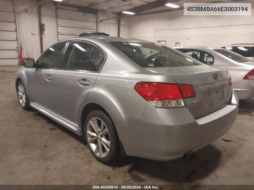 4S3BMBA66E3003194 2014 Subaru Legacy 2.5I