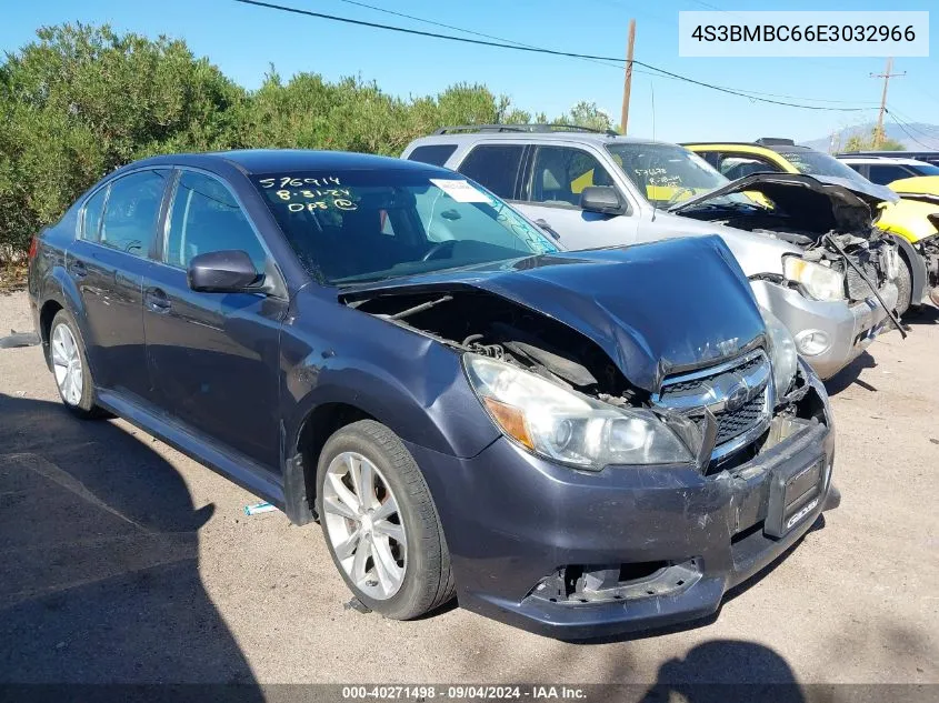 2014 Subaru Legacy 2.5I Premium VIN: 4S3BMBC66E3032966 Lot: 40271498