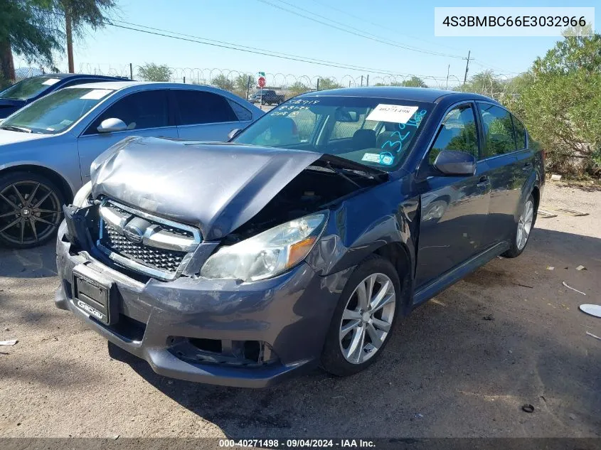 2014 Subaru Legacy 2.5I Premium VIN: 4S3BMBC66E3032966 Lot: 40271498