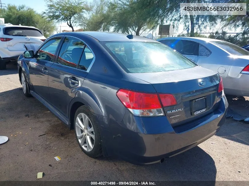 2014 Subaru Legacy 2.5I Premium VIN: 4S3BMBC66E3032966 Lot: 40271498