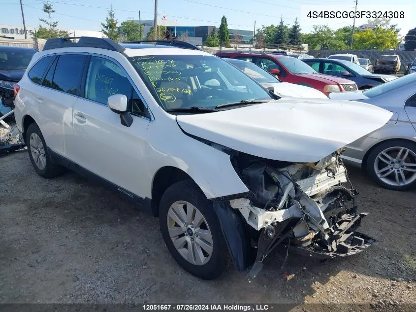 2015 Subaru Legacy Outback VIN: 4S4BSCGC3F3324308 Lot: 12051667