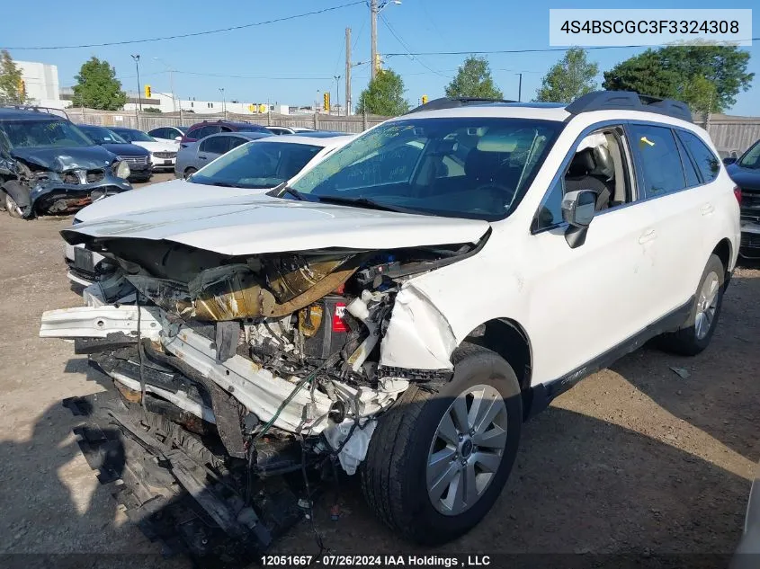 2015 Subaru Legacy Outback VIN: 4S4BSCGC3F3324308 Lot: 12051667